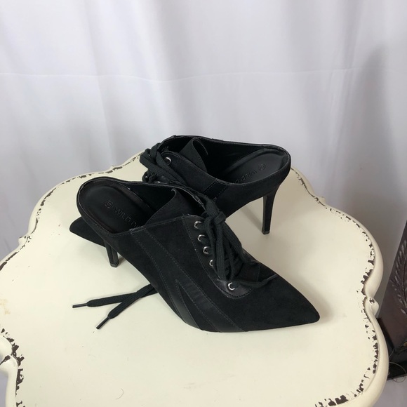 WILD DIVA Women Pointy Toe Lace Up Sports Mule - Picture 7 of 8